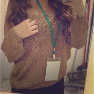 Gold sequin sweater!