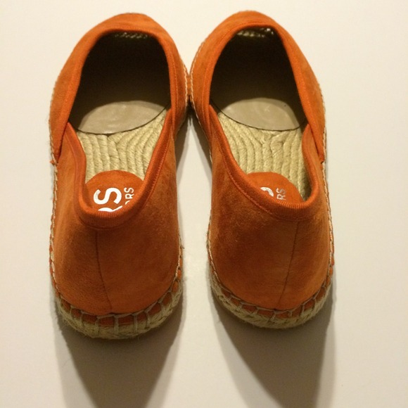 NIB Michael Kors Orange Velvor Espadrille Flats - Picture 3 of 4