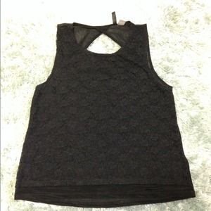 Sheer back lace tank