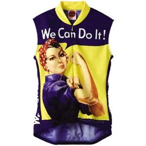 Retro Rosie the Riveter Cycling (Bike) Jersey - L