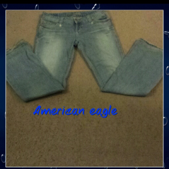 Light blue boot cut jeans