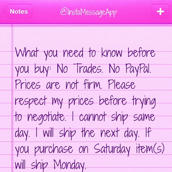My selling details.