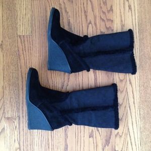 Coach wedge boots size 9