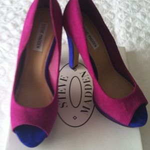Steve Madden Radiccal peep toe pumps-Purple multi.