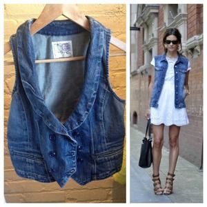 Denim vest by 7 for all mankind