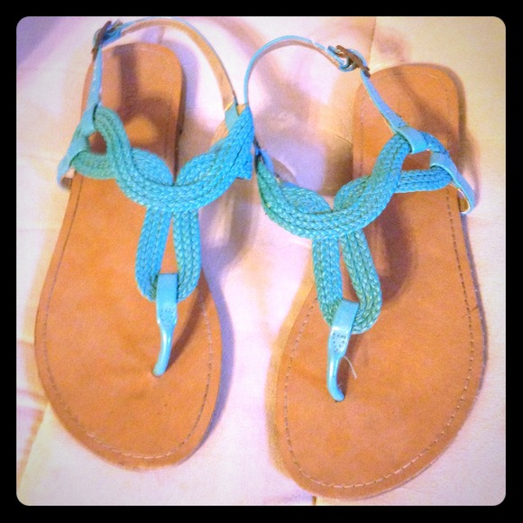Gorgeous aqua blue sandals