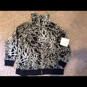 Jones New York-Velour Sweat Jacket