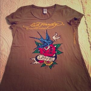 Size L Ed Hardy shirt