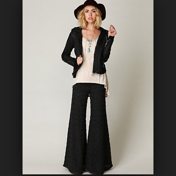 Free People Textured Extreme Knit Flares