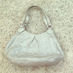 Authentic Coach pretty silver Mini purse