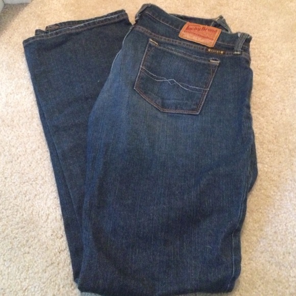 Lucky Brand Dark Jeans Slight Flare.