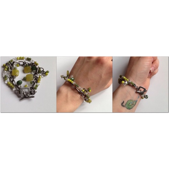 Cute green charm bracelet