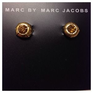 MARC BY MARC JACOBS Peach Stone Stud Earrings