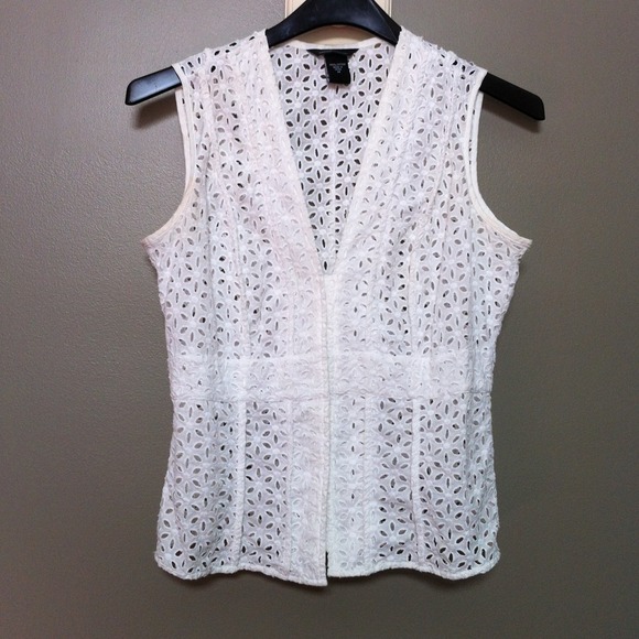 Eyelet White Vest