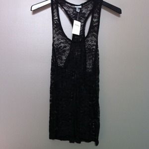 Lace racerback tank