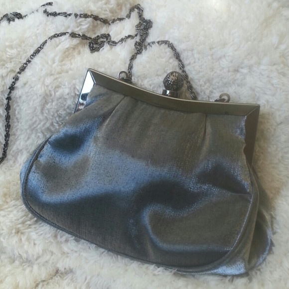 HOST PICK!  Gun metal satin VINTAGE clutch