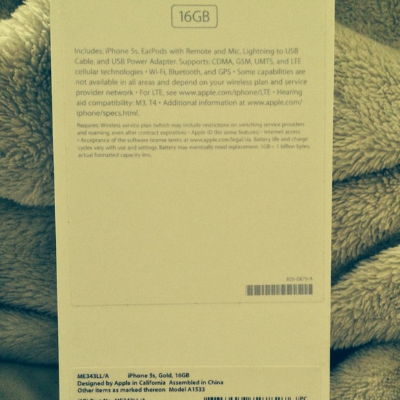 iPhone 5S box only! White & gold display on front - Picture 3 of 4