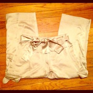 Stunning Champagne Silk Capris