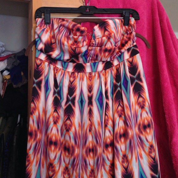 Strapless maxi dress