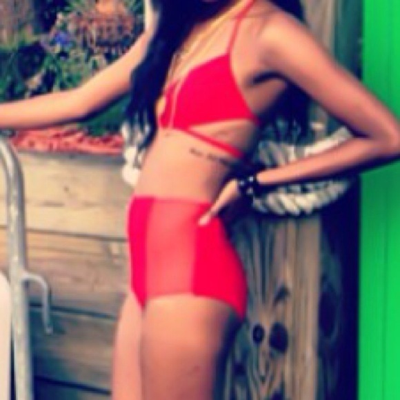 🔴TRADED. American Apparel Hot Red Swimsuit