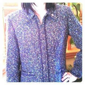 Purple multi tweed jacket
