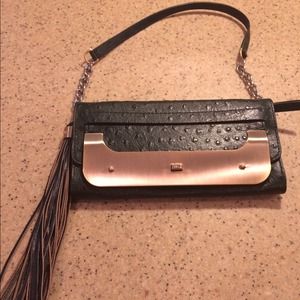 Diane Von Furstenberg Harper Clutch Ostrich