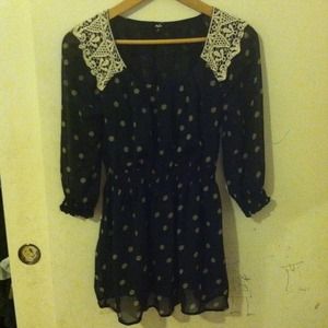 Polka dot baby doll dress