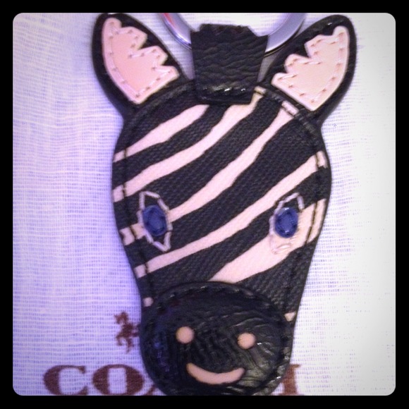 ⛔SOLD⛔Coach Zebra Key Fob