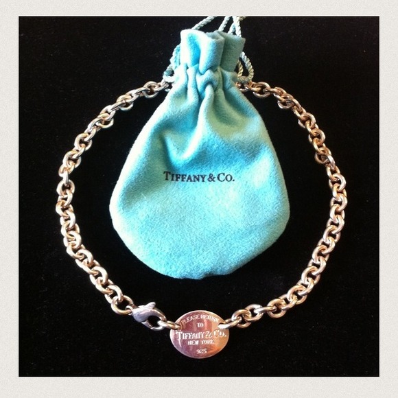 Authentic "Return to Tiffany" oval tag necklace
