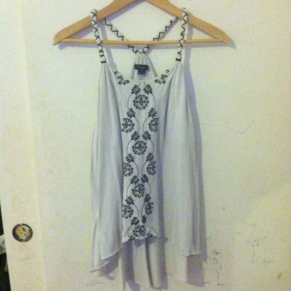 White flowy top