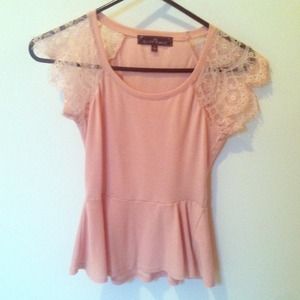 Light Pink Peplum Top