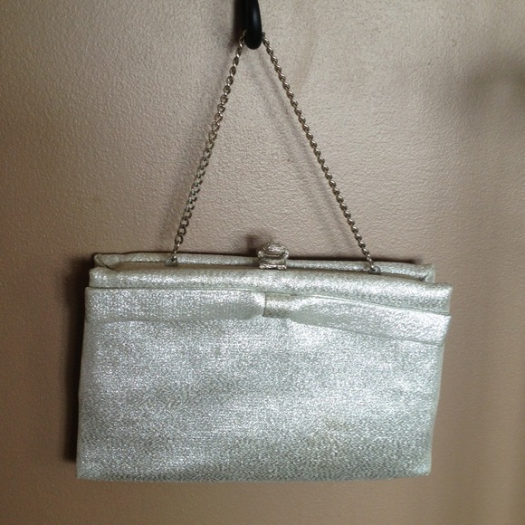 Vintage silver clutch