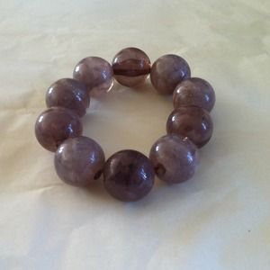 Gray/lavender beaded bracelet.