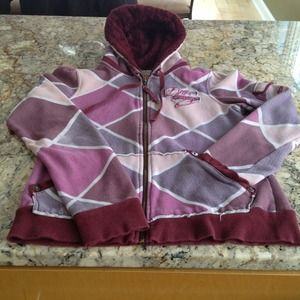 DONATED BILLABONG size M hooded zip front sweatshi