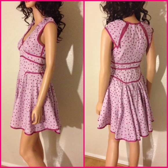 SOLD! ZAC POSEN Polka Dot Dress Sz 5 - Picture 2 of 3