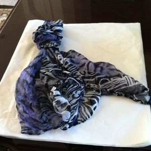 Zebra pattern scarf