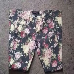 Almost Famous floral jeans