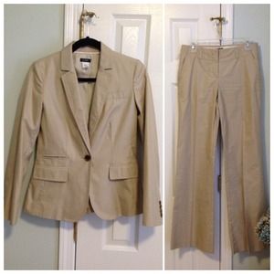 Khaki J.Crew pantsuit