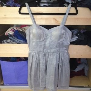 Forever 21 silver metallic dress