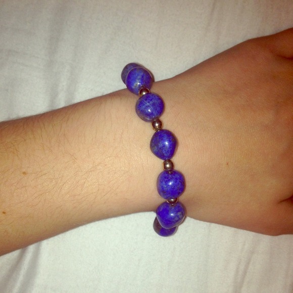 Genuine Sterling Silver and Lapis Bracelet