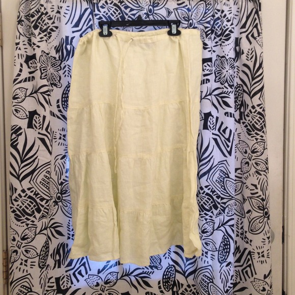 Light green, flowy linen, skirt