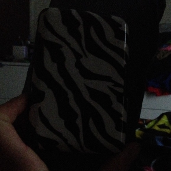 Zebra print wallet card holder