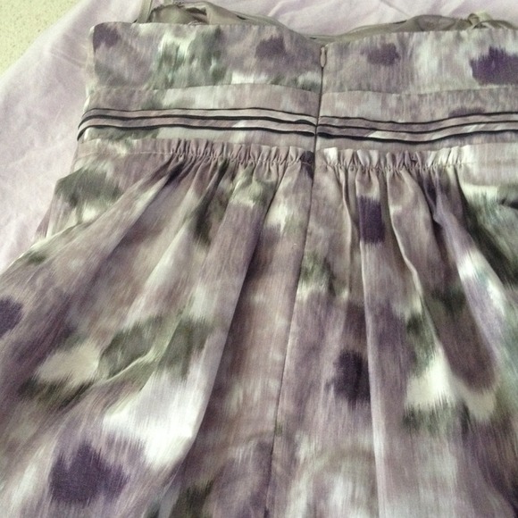 BCBG Maxazria dress strapless purple with designs - Picture 4 of 4