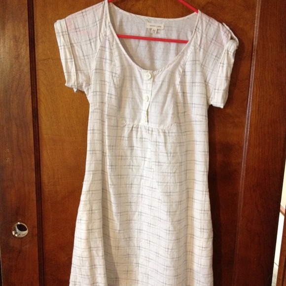 White and black plaid dress