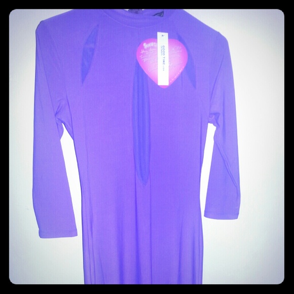 Purple mesh Dress