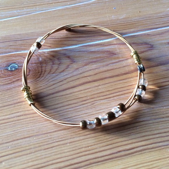 Golden girl guitar string bracelet