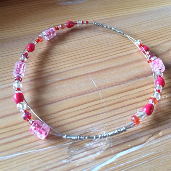 Pretty in pink guitar string bracelet