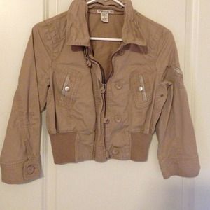 Tan cropped jacket