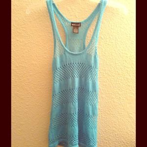 Blue Knit Tank Top