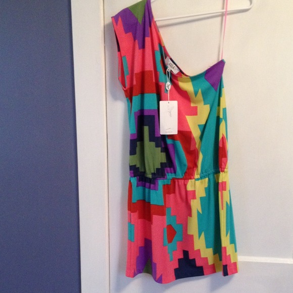 Tibi brand, one shoulder, mini-dress. New w/tags!
